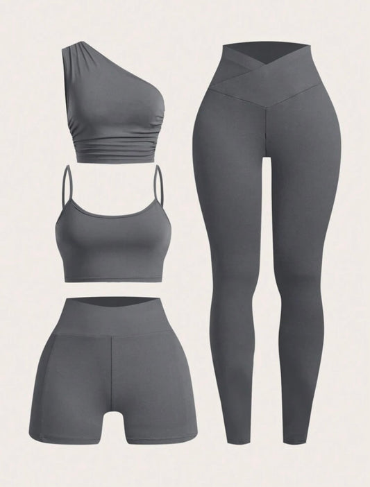 Women's 4 Piece Outfits Active Set