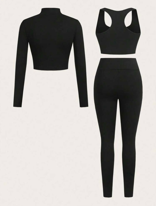 3 Piece Women Casual Summer Gym Outfits